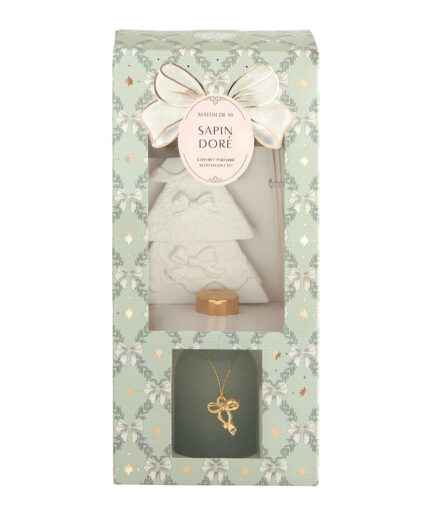 Coffret Difusor RUbans de Fete - Sapin Dore